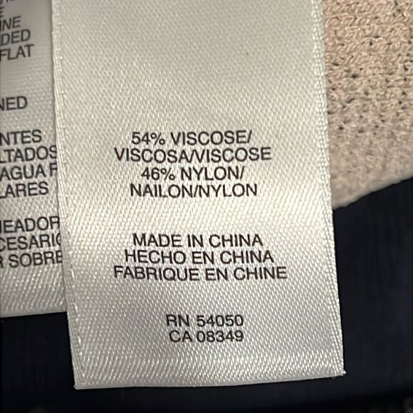 Anne Klein Navy Blue Sleeveless Sheath Midi Dress Size L - Picture 12 of 13